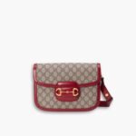 Gucci Horsebit 1955 Bag Beige Red 25cm 602204 92TCG 8561