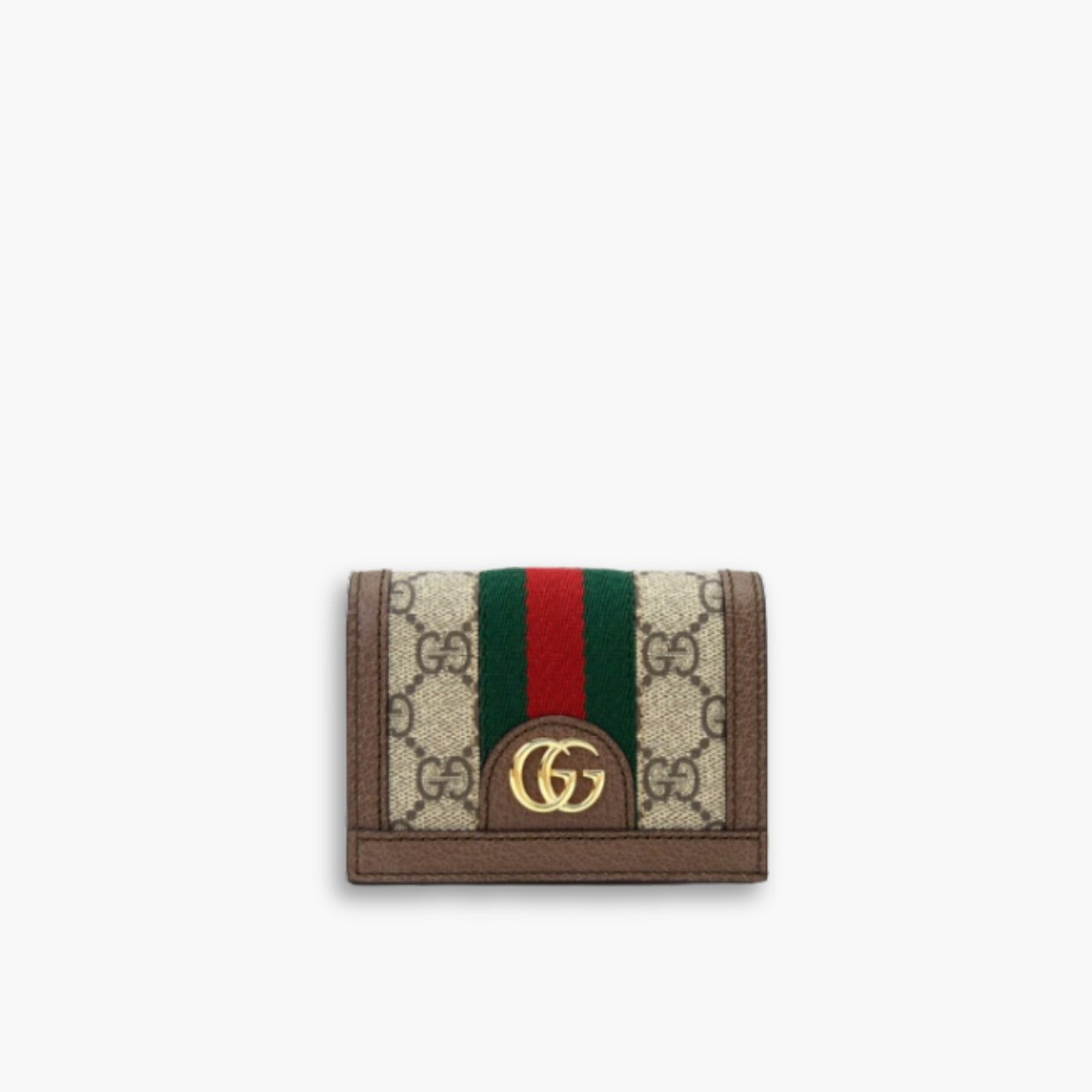 ELG_GCB1130.jpg Gucci Ophidia Card Case Wallet Brown 11cm 523155 96IWG 8745 - Image 1