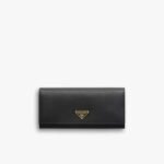 Prada Large Saffiano Triangle Wallet Black 19cm 1MH132QHHF0002