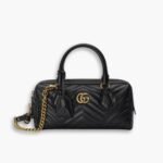 Gucci Marmont Small Top Handle Bag Black 27 cm 746319 AABZB 1000