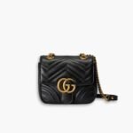 Gucci Marmont Mini Bag Black 18cm ‎739682 AABZC 1000