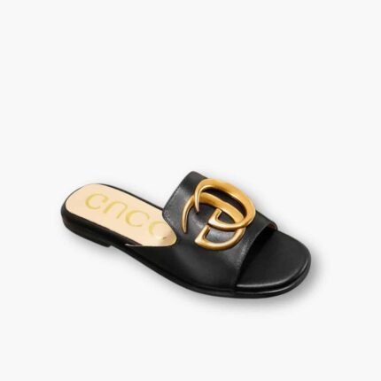 Gucci Princetown GG Slippers Leather Black