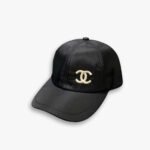 Chanel CC Embroidery Baseball Cap Black