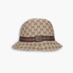 Gucci GG Ssima Soft Web Fedora Hat Beige