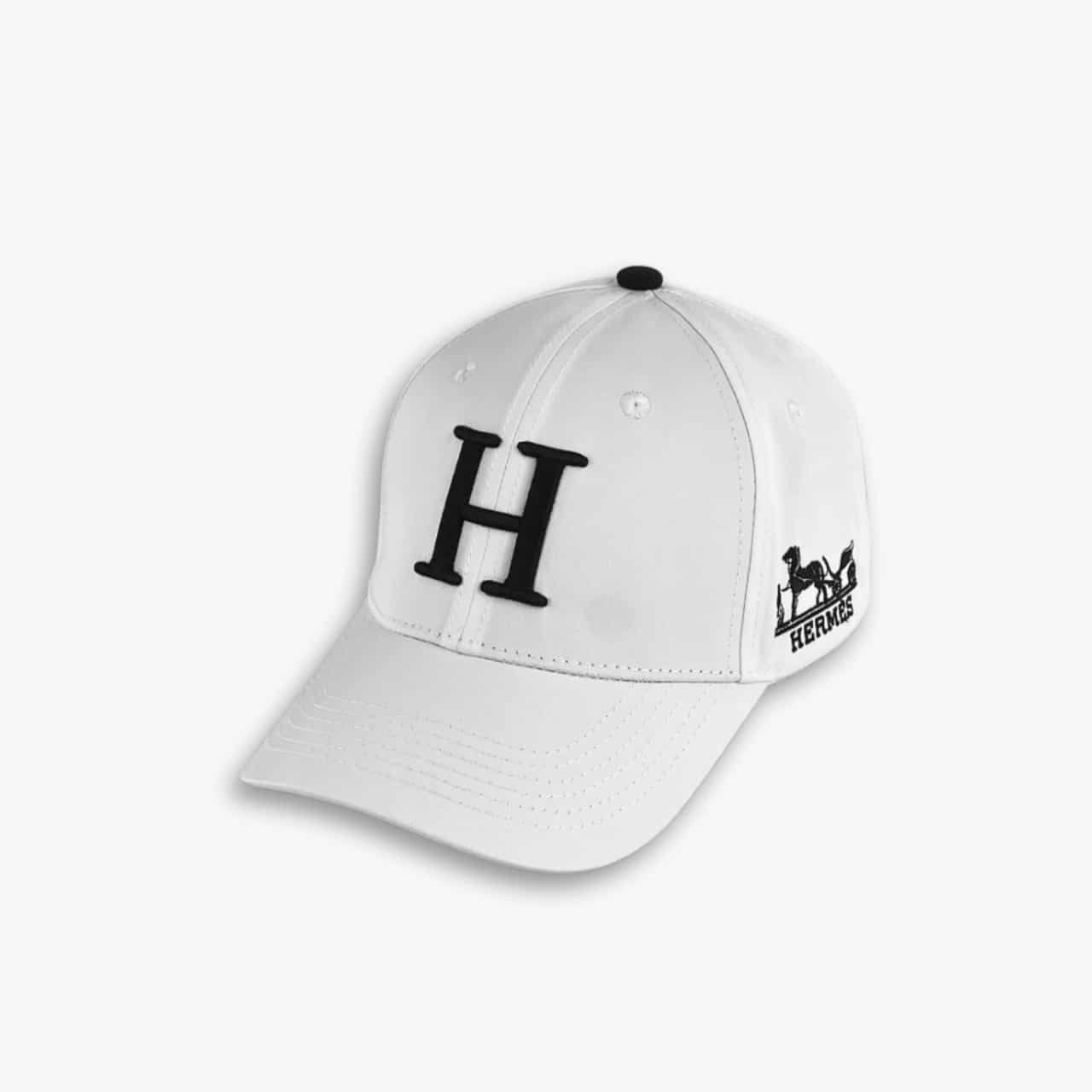 ELG_GCS1001-8-1.jpg Hermes New Carriage Baseball Cap White - Image 1