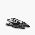 Gucci Demi Crystal GG Slingback Ballerina Flats