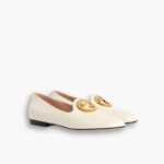 Gucci Logo Plaque Loafers White 723395C9D009022