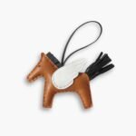 Hermes Rodeo Pegase Charm Brown White
