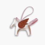 Hermes Rodeo Pegase Charm White Brown
