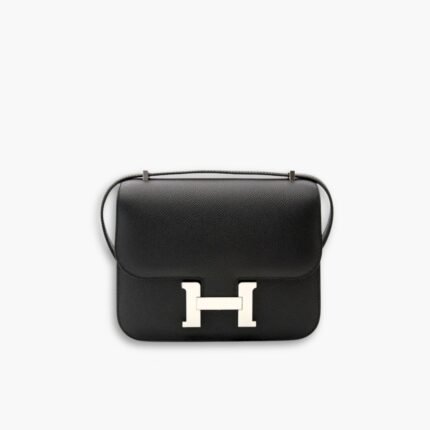Hermes Lizard Constance Mini Shoulder Bag Black 20cm