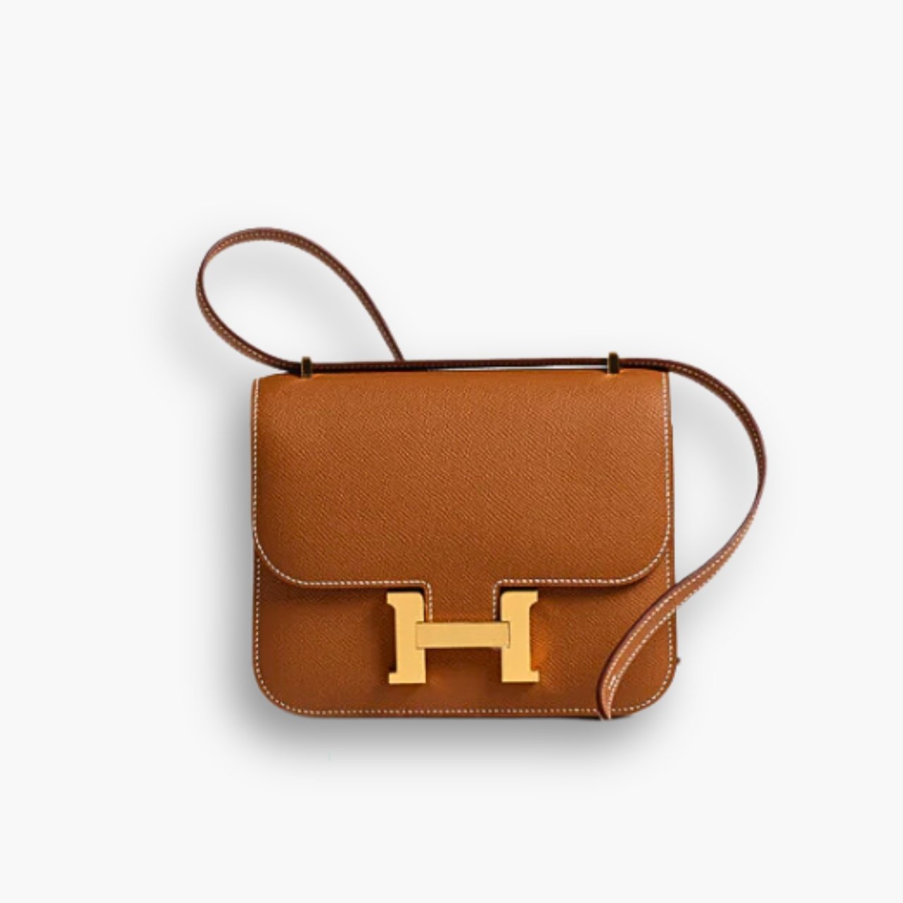 ELG_HMB1006.jpg Hermes Mini Constance Epsom Leather Brown 19cm - Image 1