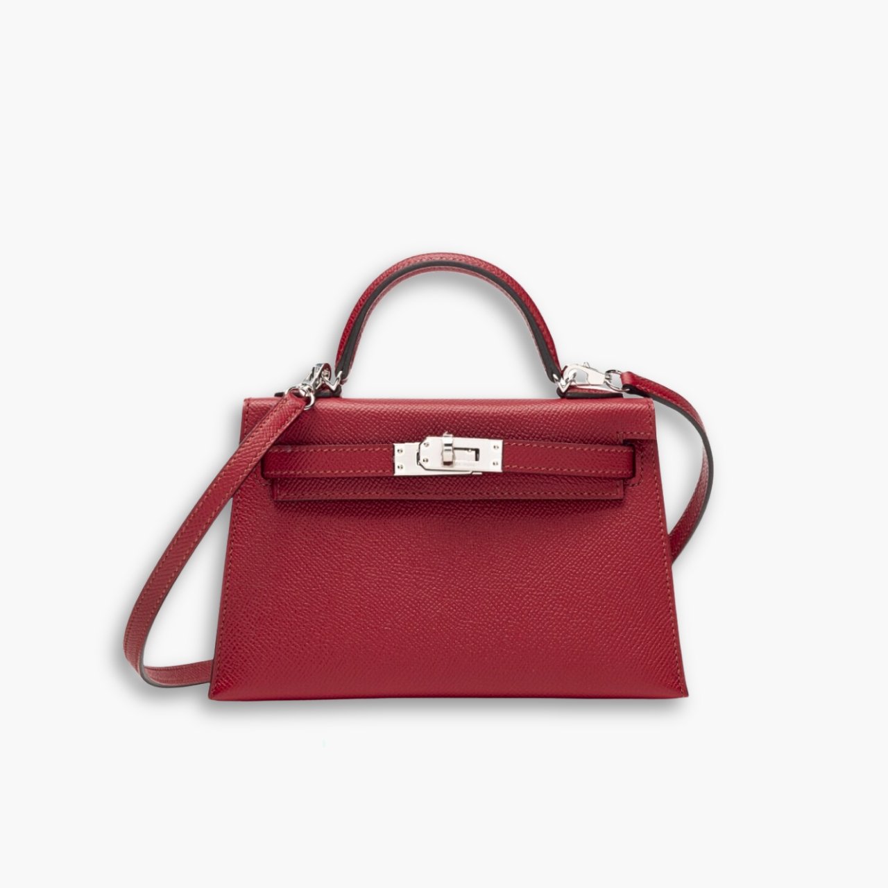 ELG_HMB1012.jpg Hermes Kelly Mini Epsom Handbag Brown 19cm - Image 1