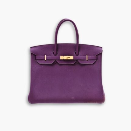 Hermes Birkin Togo Handbag Purple 35cm
