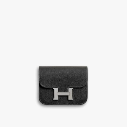 Hermes Constance Slim Black Wallet 12.25 cm