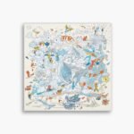 Hermes Sur Mon Nuage Scarf 90 White H003900S 05