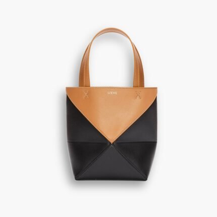 Loewe Mini Puzzle Fold Tote Warm Desert And Black 17cm A779V25X07 2727