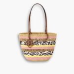 Loewe Basket Tote Natural And Pink Tulip 29cm A223S91X01