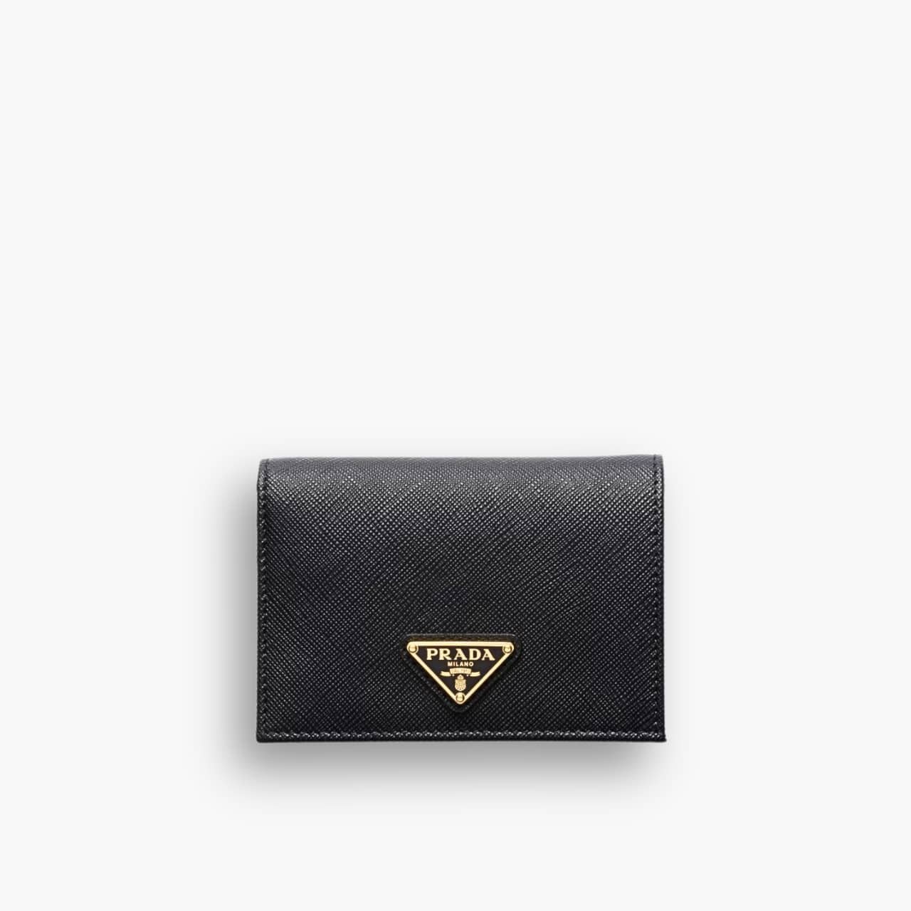 ELG_LVB1013-16.jpg Prada Small Saffiano Leather Wallet Black 10cm 1MV021 QHH F0002 - Image 1