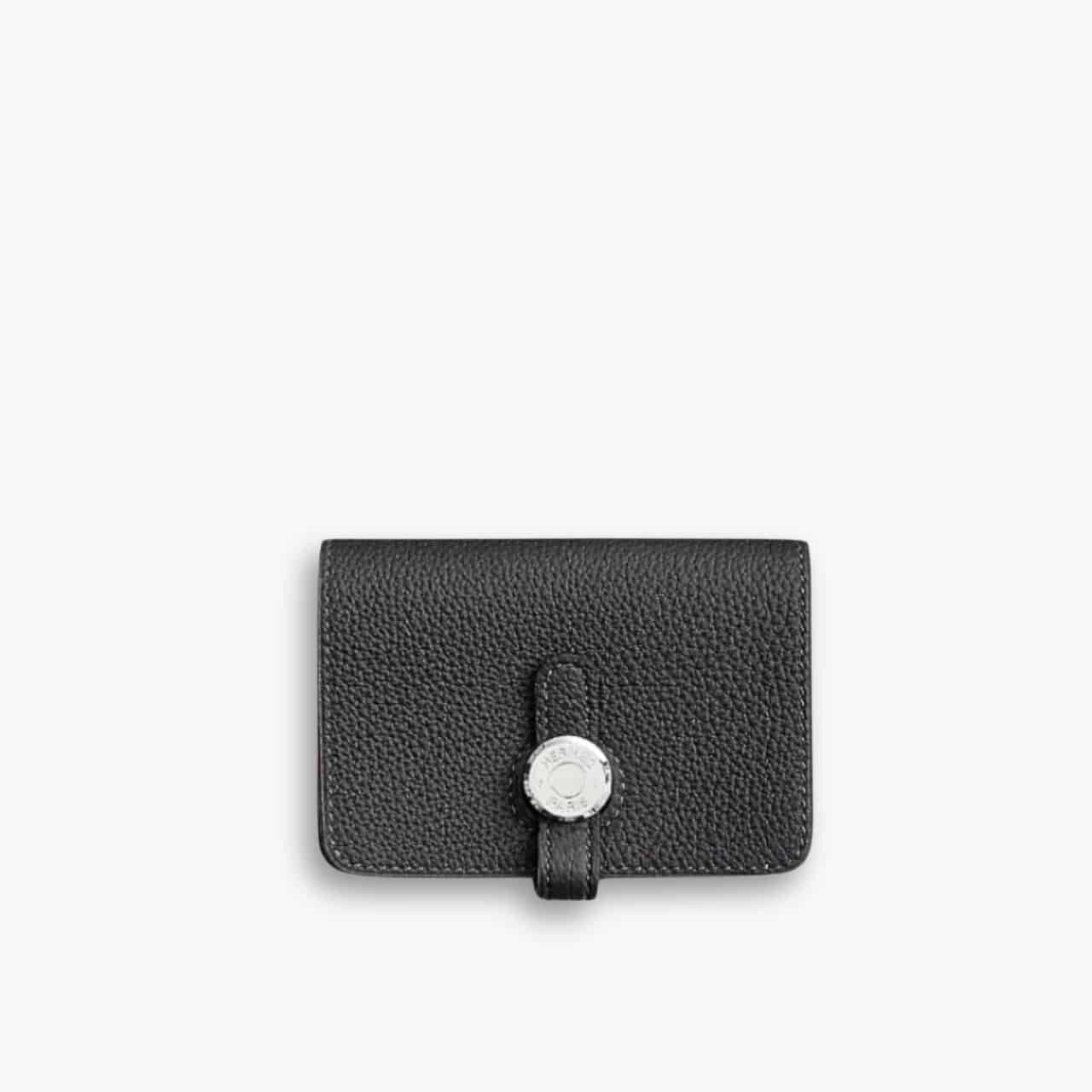 ELG_LVB1013-4-1.jpg Hermes Dogon Duo Mini Wallet Black 11cm - Image 1