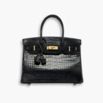 Hermes Birkin 30 Shiny Porosus Crocodile Black 30cm