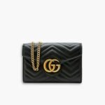 Gucci GG Marmont Chain Wallet Clutch Bag Black 19cm 474575 DTD1T 1000