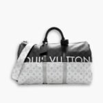 Louis Vuitton Keepall Bandouliere 50 Monogram Black And Silver 50cm M43412