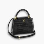 Louis Vuitton Capucines Alligator Black 20cm N92173