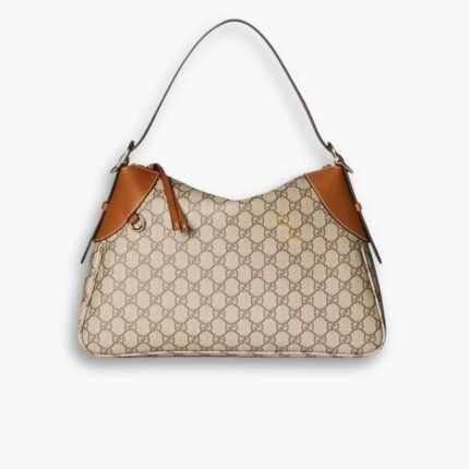 Gucci GG Emblem Small Shoulder Bag Brown 30cm 815218 FAEAA 9762