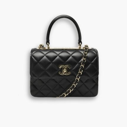Chanel CC Trendy Leather Bag Black 25cm