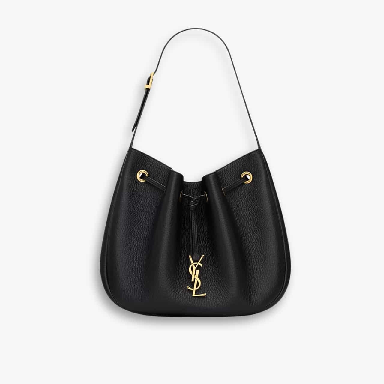 ELG_LVB1150-2-15.jpg Saint Laurent Paris VII Small Hobo Black 31cm 796626AADUU1000 - Image 1