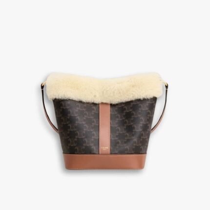 Celine Small Bucket Bag In Triomphe Tan 20cm 191442GH2 03TV