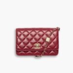Chanel Wallet On Chain With Diamond Burgundy 20cm AP4299 B18216 NZV44