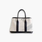 Hermes Garden Party 30 Handbag Canvas Black 30cm
