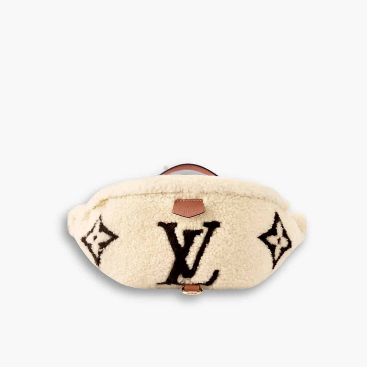 ELG_LVB1150-9-2-3.jpg Louis Vuitton LV Ski Bumbag Shearling In Cream 31cm M23715 - Image 1