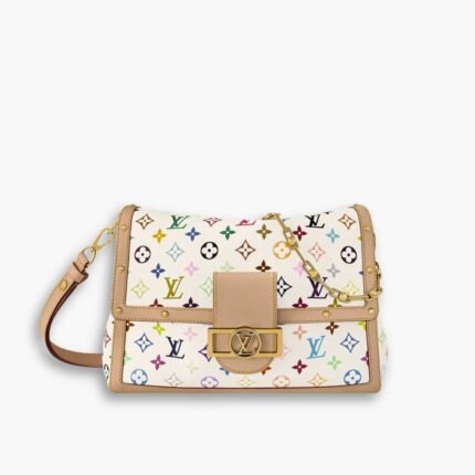 Louis Vuitton x Murakami Dauphine Soft GM Monogram Canvas White 25cm M13255