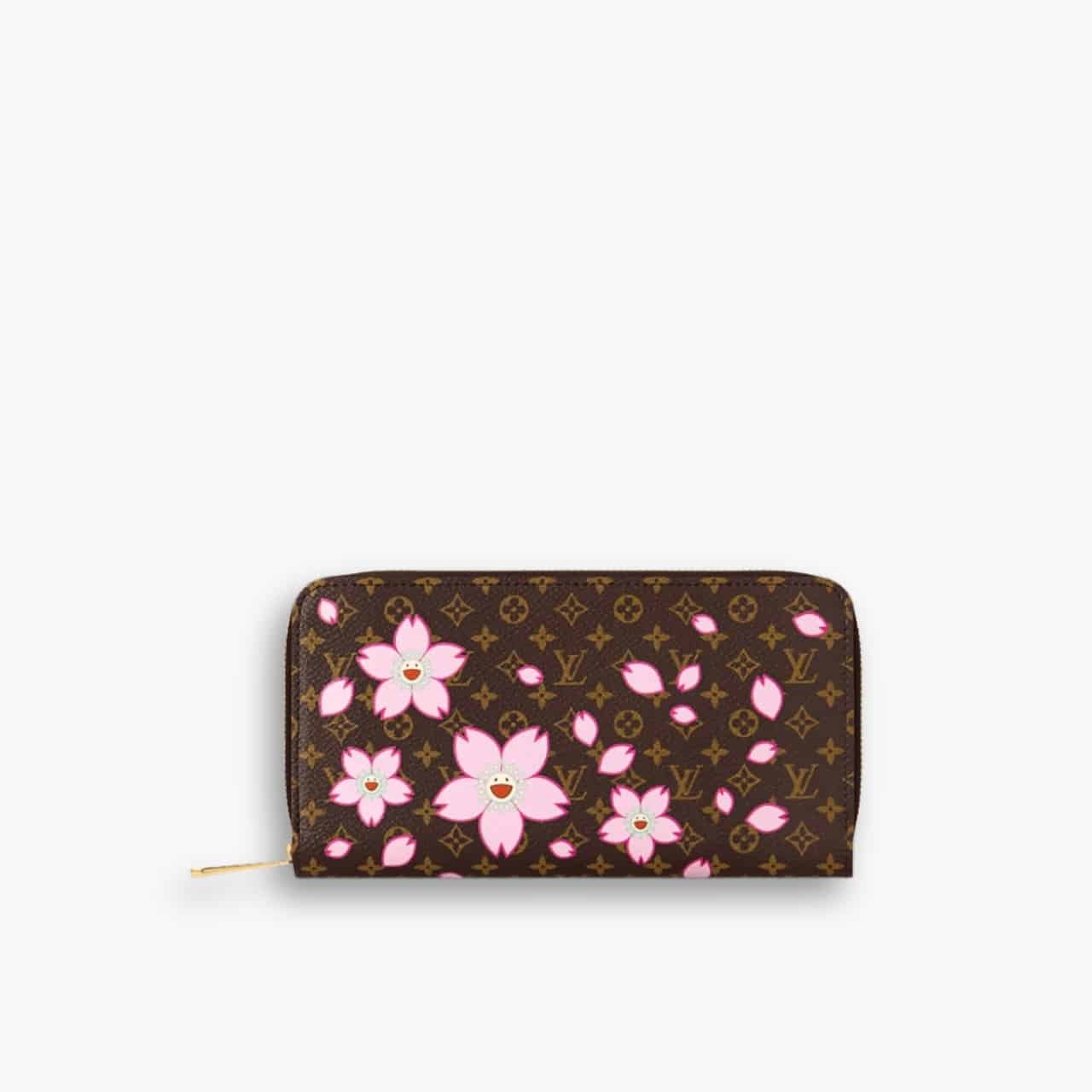 ELG_LVB1493.jpg Louis Vuitton x Takashi Murakami Zippy Wallet Sakura Brown 19cm M13433 - Image 1