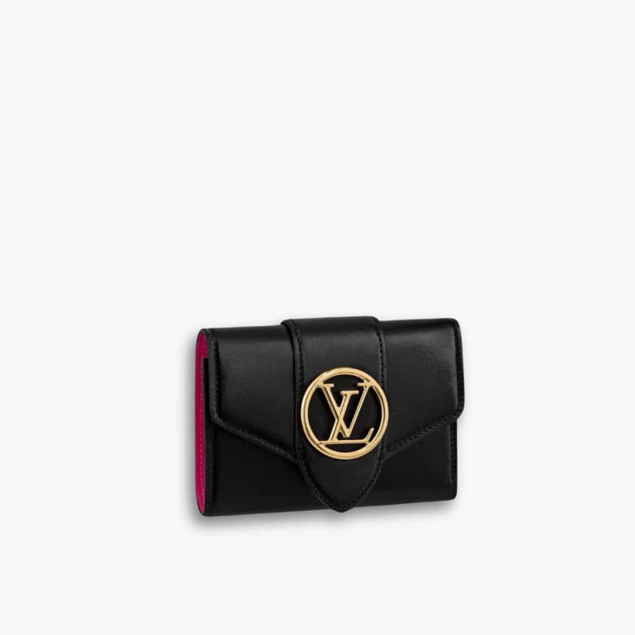 ELG_LVB1494.jpg Louis Vuitton LV Pont 9 Compact Wallet Mlack 12cm M69175 - Image 1
