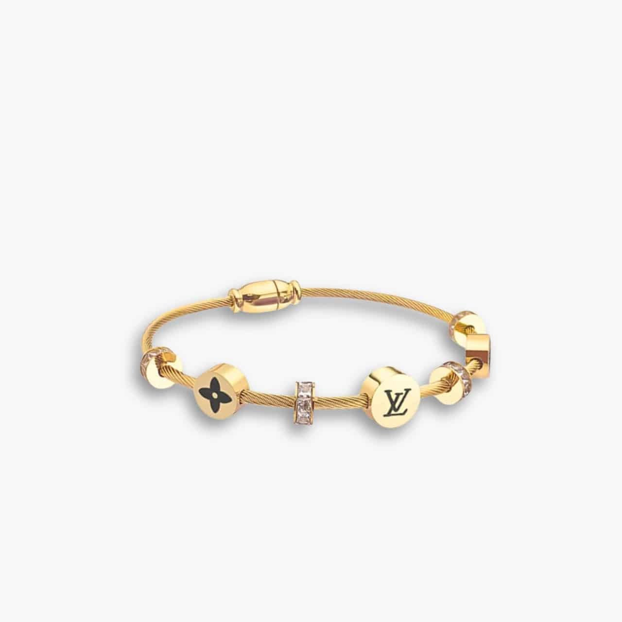 ELG_LVBR1003.jpg Louis Vuitton LV Monogram Charm Bracelet - Image 1