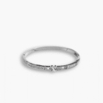 Louis Vuitton Empreinte Bangle White Gold Tone Q95641