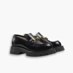 Gucci Women s Leather Lug Sole Loafer Black 577236 DS800 1000