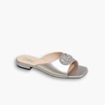 Gucci GG Crystal Slippers Silver