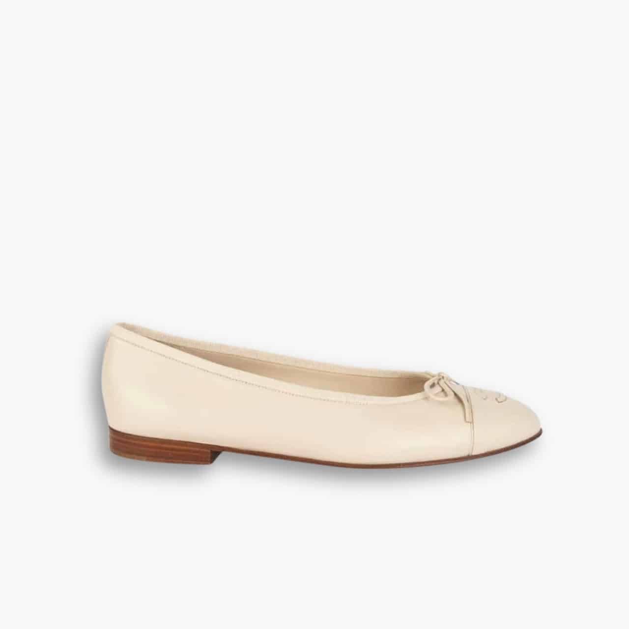 ELG_LVS1007-5-1-2.jpg Chanel Women’s Sandals Classic Ballet Ivory - Image 1