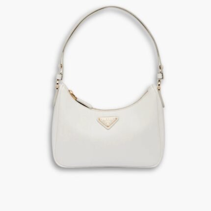 Prada Re-Edition Saffiano White 22cm