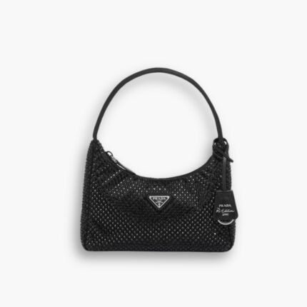 Prada Satin With Crystals Black 21Cm