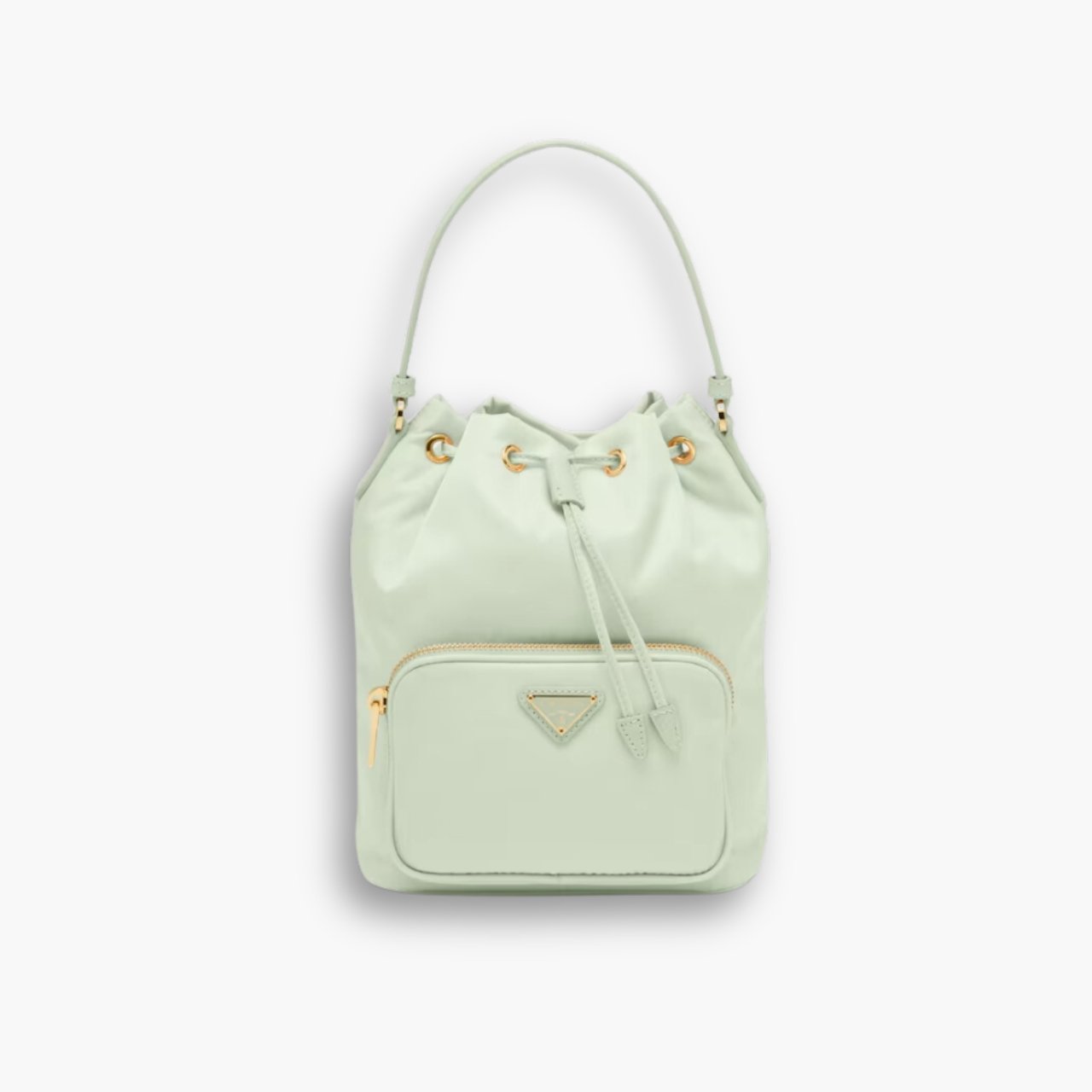 ELG_PRB1028-1.jpg Prada Duet Re Nylon Bucket Bag Aqua 18Cm - Image 1