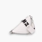 Prada Triangle Leather Shoulder Bag White 27cm