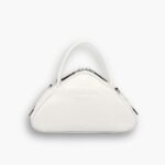 Prada Triangle Leather Bag White 25Cm