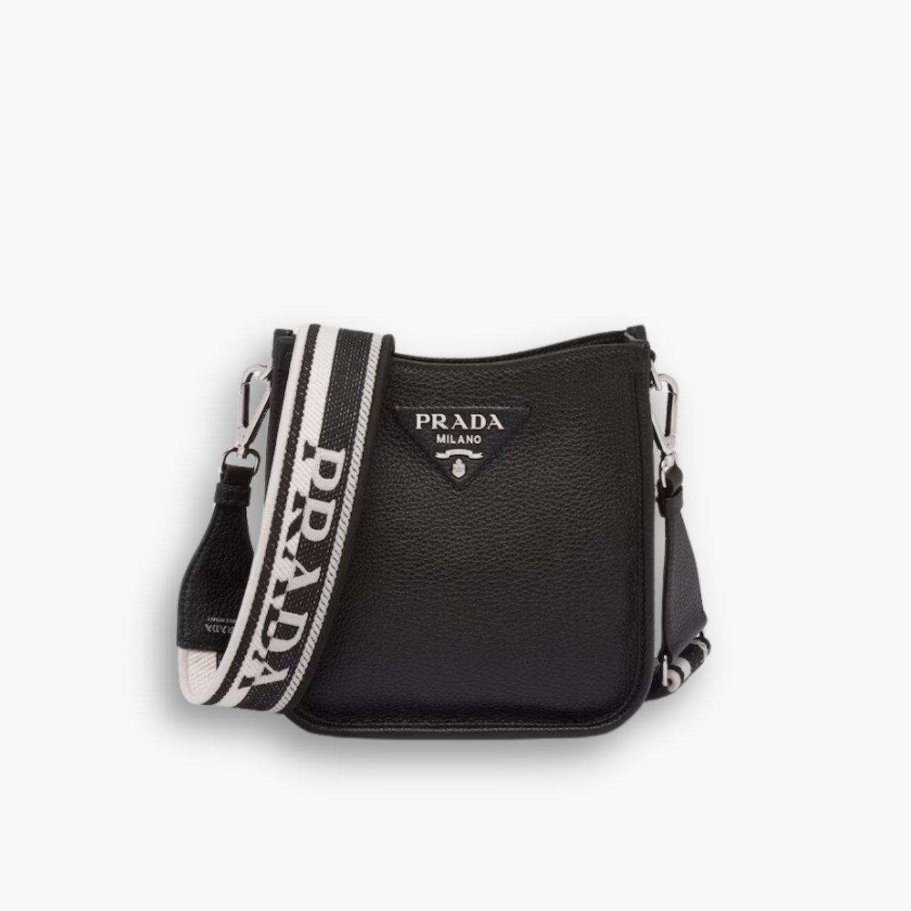 ELG_PRB1042.jpg Prada Leather Shoulder Bag Black 20Cm - Image 1