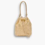 Prada Satin Mini Bag With Crystals Platinum 20Cm