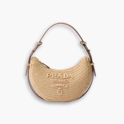 Prada Arqué Crochet Bag Beige 22cm 1BC194 2M2T F0018 V OUO